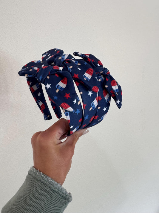 Bomb Pop Headband, Patriotic Stars and Stripes, 4th of July Hair Accessory