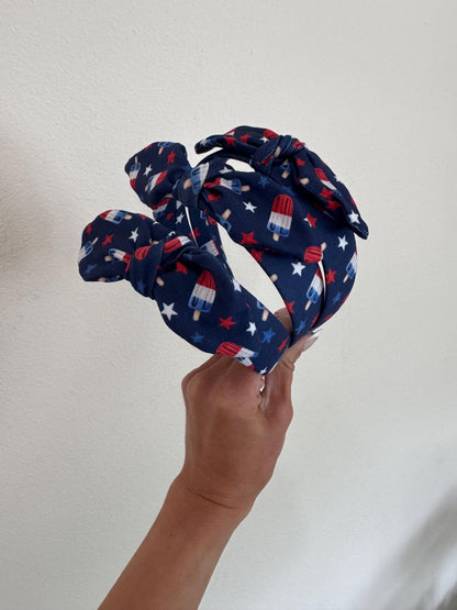 Bomb Pop Headband, Patriotic Stars and Stripes, 4th of July Hair Accessory