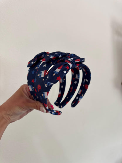 Bomb Pop Headband, Patriotic Stars and Stripes, 4th of July Hair Accessory
