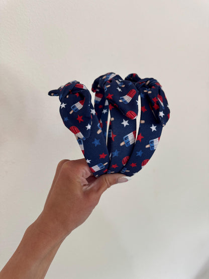 Bomb Pop Headband, Patriotic Stars and Stripes, 4th of July Hair Accessory