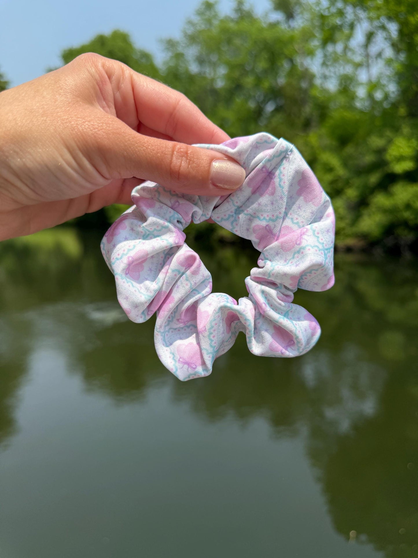Seashell Swim Scrunchie: Oversized Hair Tie