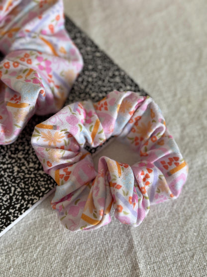 Watercolor Floral Scrunchie: Handmade Hair Accessory