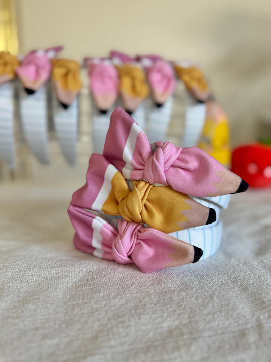 Pencil Headband, Bow Hard Headband: Teacher Appreciation Gift
