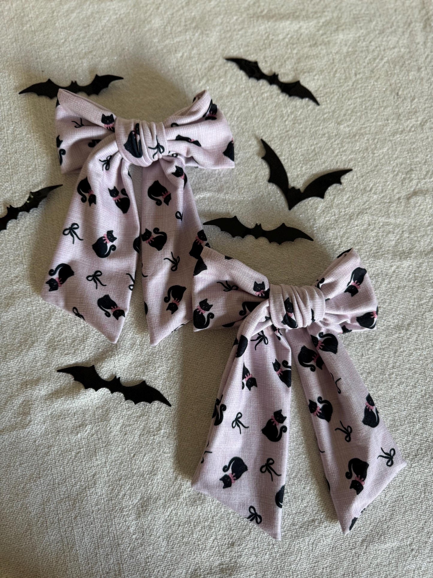 Black Cats Bow, Floppy Bow