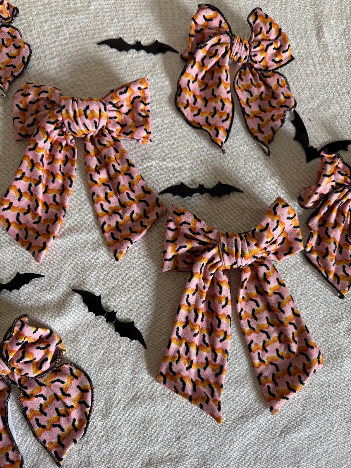 Retro Bats Bow, Floppy Bow