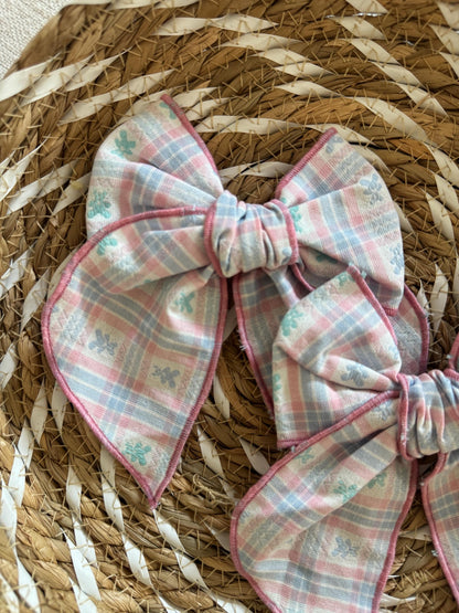 VINTAGE Teddy Bear Fable Bows, Bow Hair Clip, Barrette Hair Clip, Soft Hair Clip, Vintage Clip, Barrette, Brynnbands