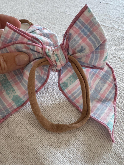 VINTAGE Teddy Bear Fable Bows, Bow Hair Clip, Barrette Hair Clip, Soft Hair Clip, Vintage Clip, Barrette, Brynnbands