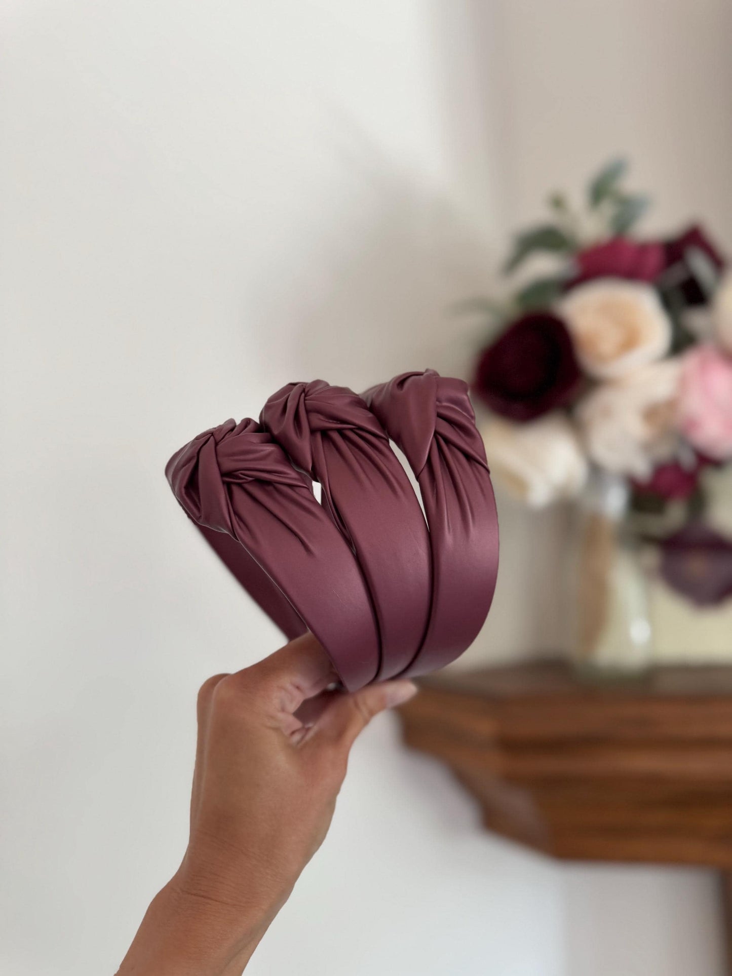 Handmade Pleather Top Knot Headband – Bendable, Comfortable Fit