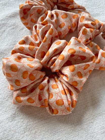 Pumpkin Design Scrunchie, Fall Scrunchie, Fall Hair, Soft Scrunchie,  Brynnbands