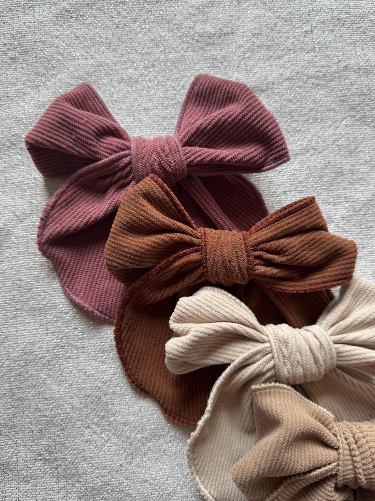 Handmade Corduroy Hair Bow, Alligator Clip or Barrette