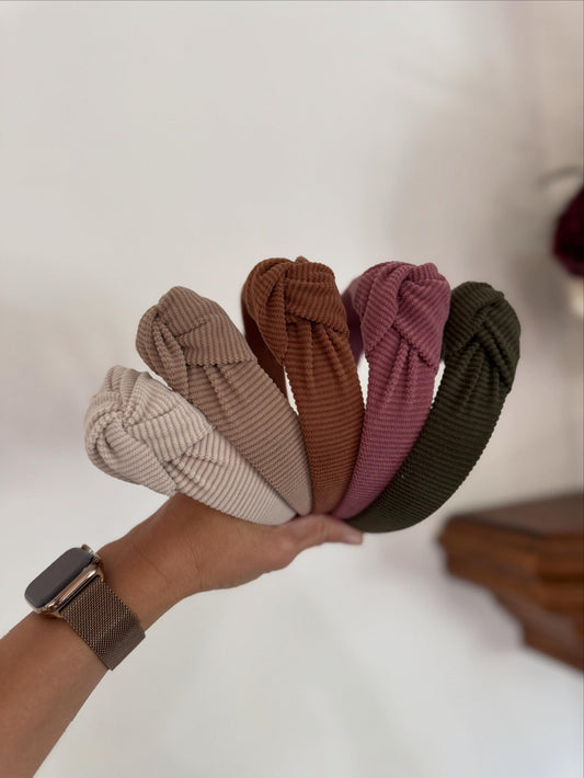 Handmade Soft Corduroy Headband, Fall Hair Accessory