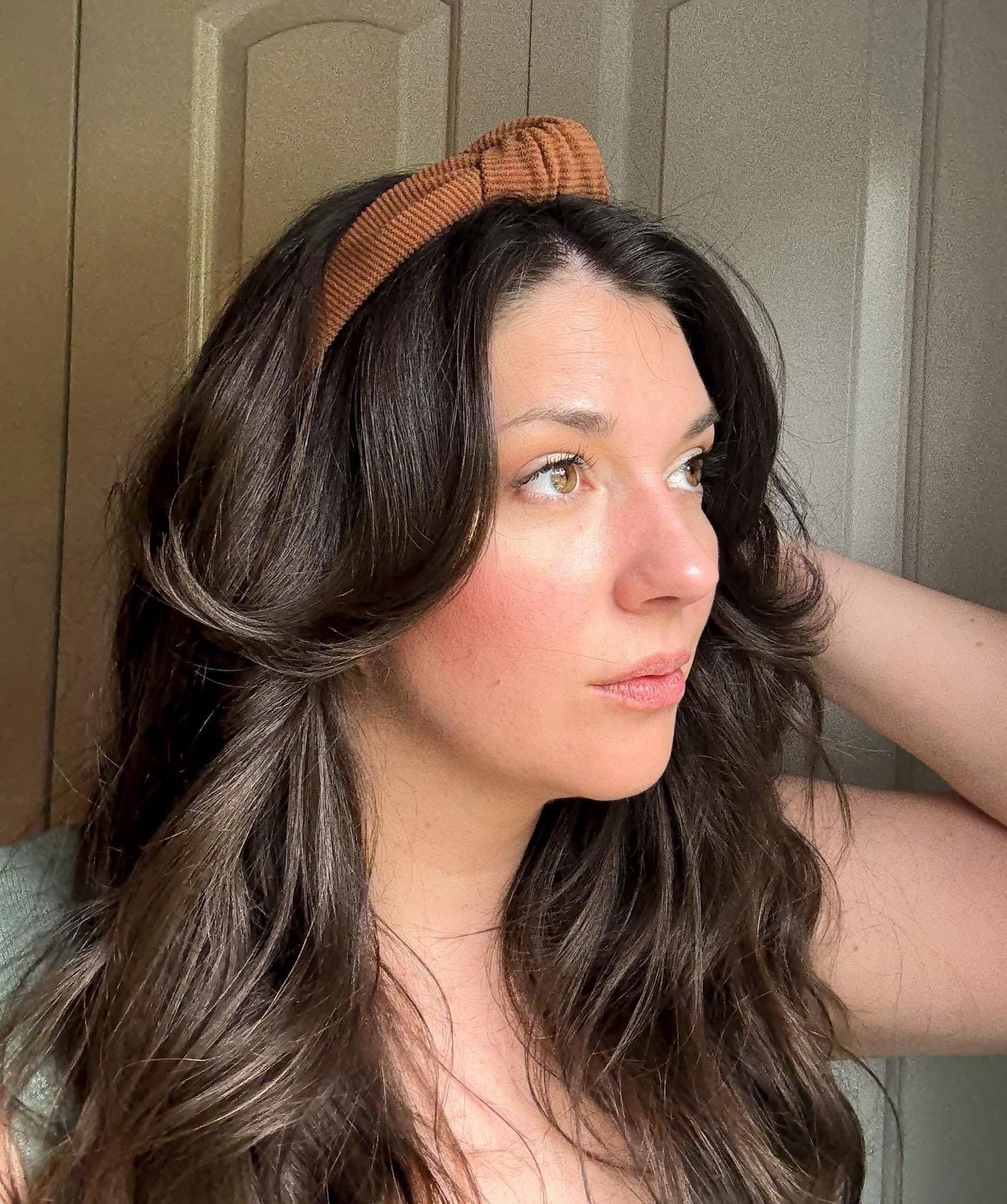 Handmade Soft Corduroy Headband, Fall Hair Accessory