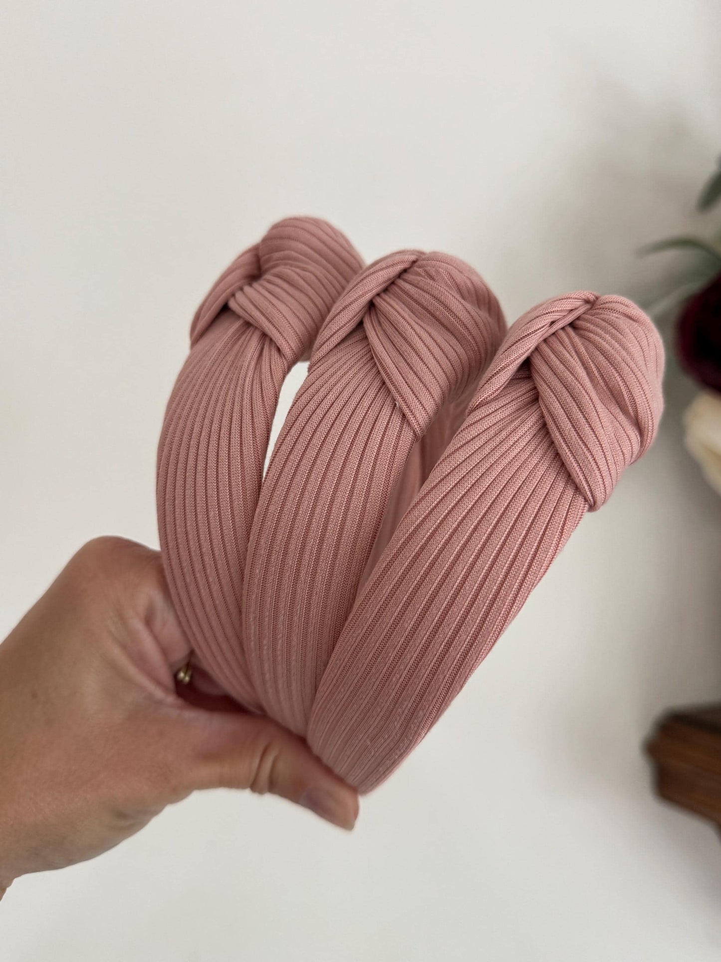 Ms Rachel Pink Knotted Headband, Brynnbands, Fall Hair