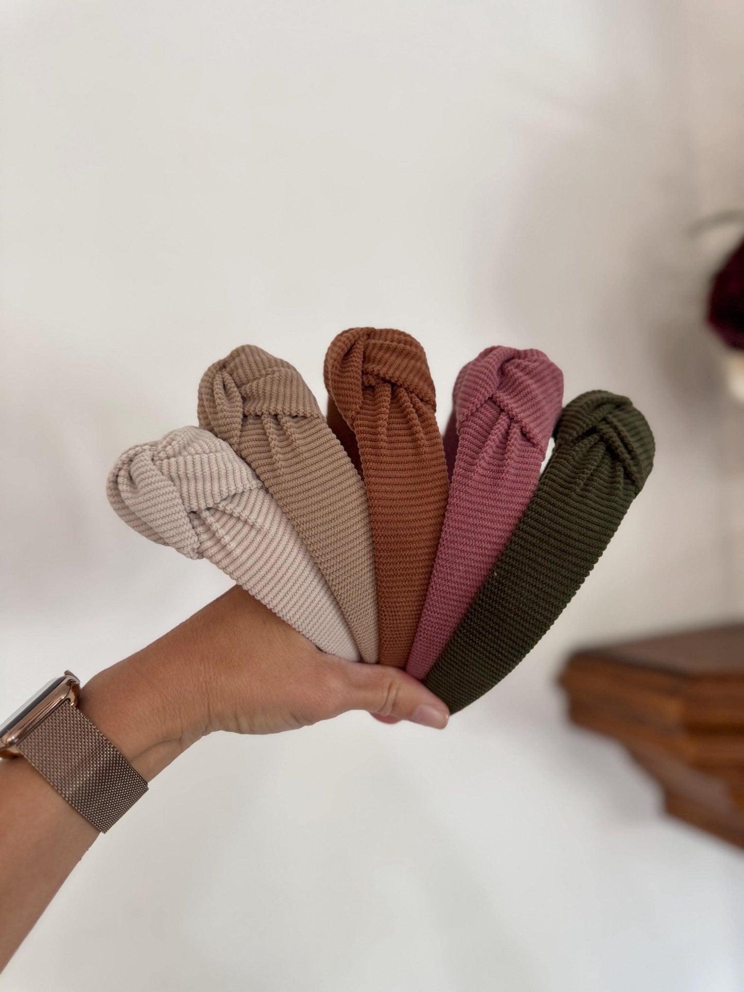 Handmade Soft Corduroy Headband, Fall Hair Accessory