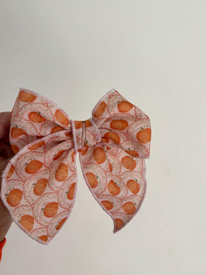 Fall Pumpkins Fable Bow