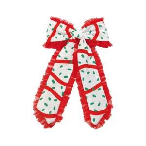 Christmas Cakes Bow, Holiday Bow, Ruffle Bow, Brynnbands