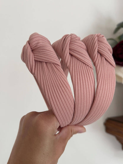 Ms Rachel Pink Knotted Headband, Brynnbands, Fall Hair