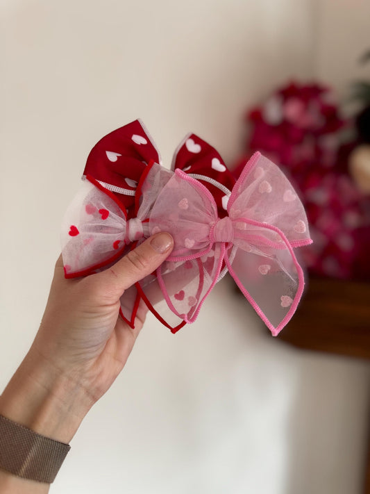 Set of 3 Small Fable Bows Set, Bow Hair Clip, Barrette Hair Clip