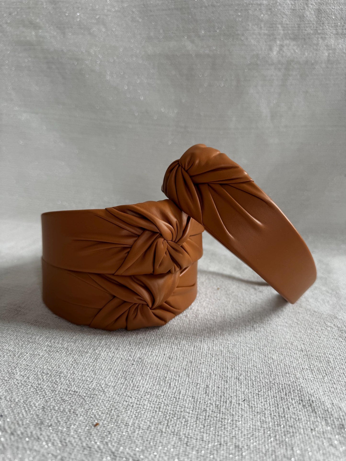 Handmade Pleather Top Knot Headband – Bendable, Comfortable Fit