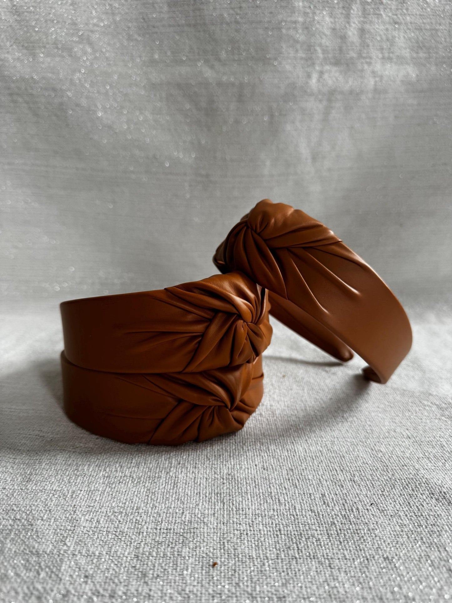 Handmade Pleather Top Knot Headband – Bendable, Comfortable Fit