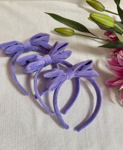 Velvet Bow Top Knot, Easter Headband, Brynnbands, Hard Headband, Knotted Headband,