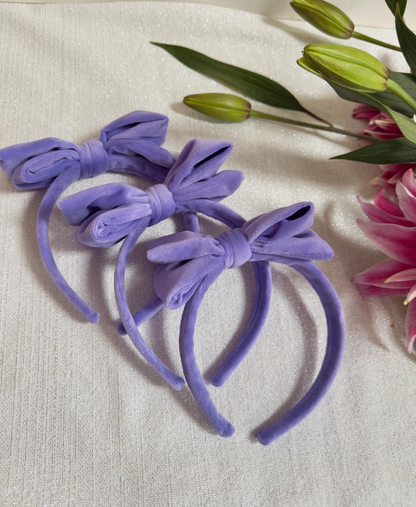 Velvet Bow Top Knot, Easter Headband, Brynnbands, Hard Headband, Knotted Headband,