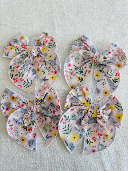 Rifle Paper Co Fable Bows, Bow Hair Clip, Barrette Hair Clip, Soft Hair Clip, Floral Clip, Spring Bow,  Barrette, Brynnbands