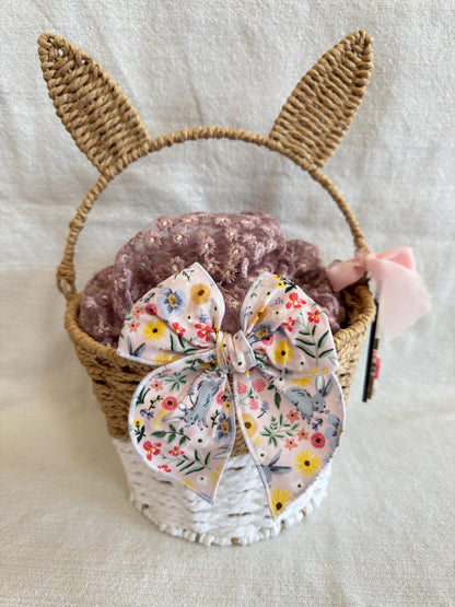 Rifle Paper Co Fable Bows, Bow Hair Clip, Barrette Hair Clip, Soft Hair Clip, Floral Clip, Spring Bow,  Barrette, Brynnbands
