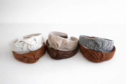 Neutral Headbands Set | Soft Stretch Non-Slip Hair Accessories for Moms