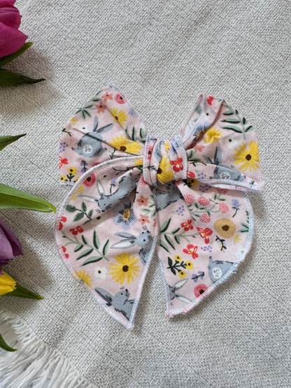 Rifle Paper Co Fable Bows, Bow Hair Clip, Barrette Hair Clip, Soft Hair Clip, Floral Clip, Spring Bow,  Barrette, Brynnbands