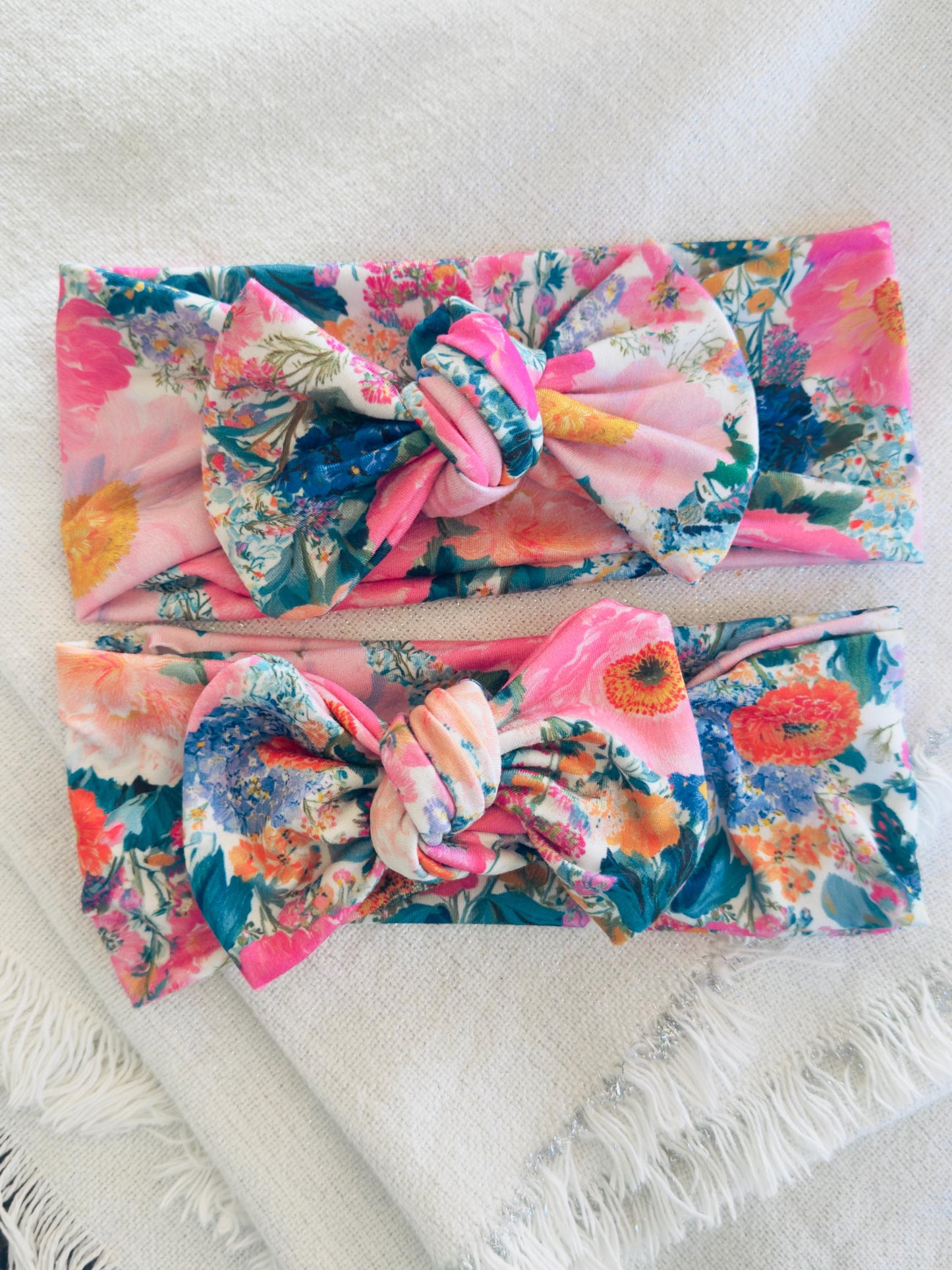 Floral Brynnbow, Floral Tied on Headband