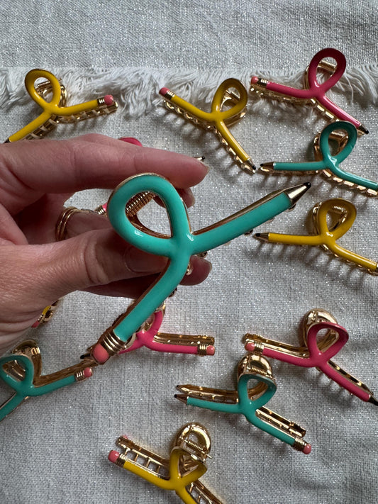 Pencil Metal Claw Clip, medium size