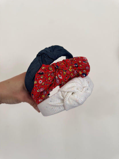 Bundle Headbands, Set of 3 Headbands, Red White & Blue