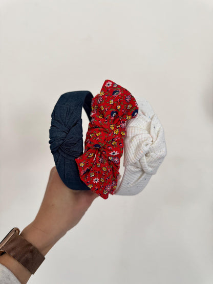Bundle Headbands, Set of 3 Headbands, Red White & Blue