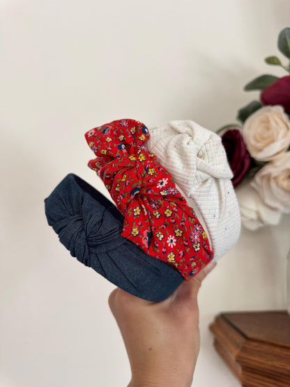 Bundle Headbands, Set of 3 Headbands, Red White & Blue