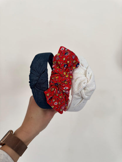 Bundle Headbands, Set of 3 Headbands, Red White & Blue