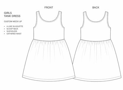 Custom Back to School- Violet Dress- Tank Dress