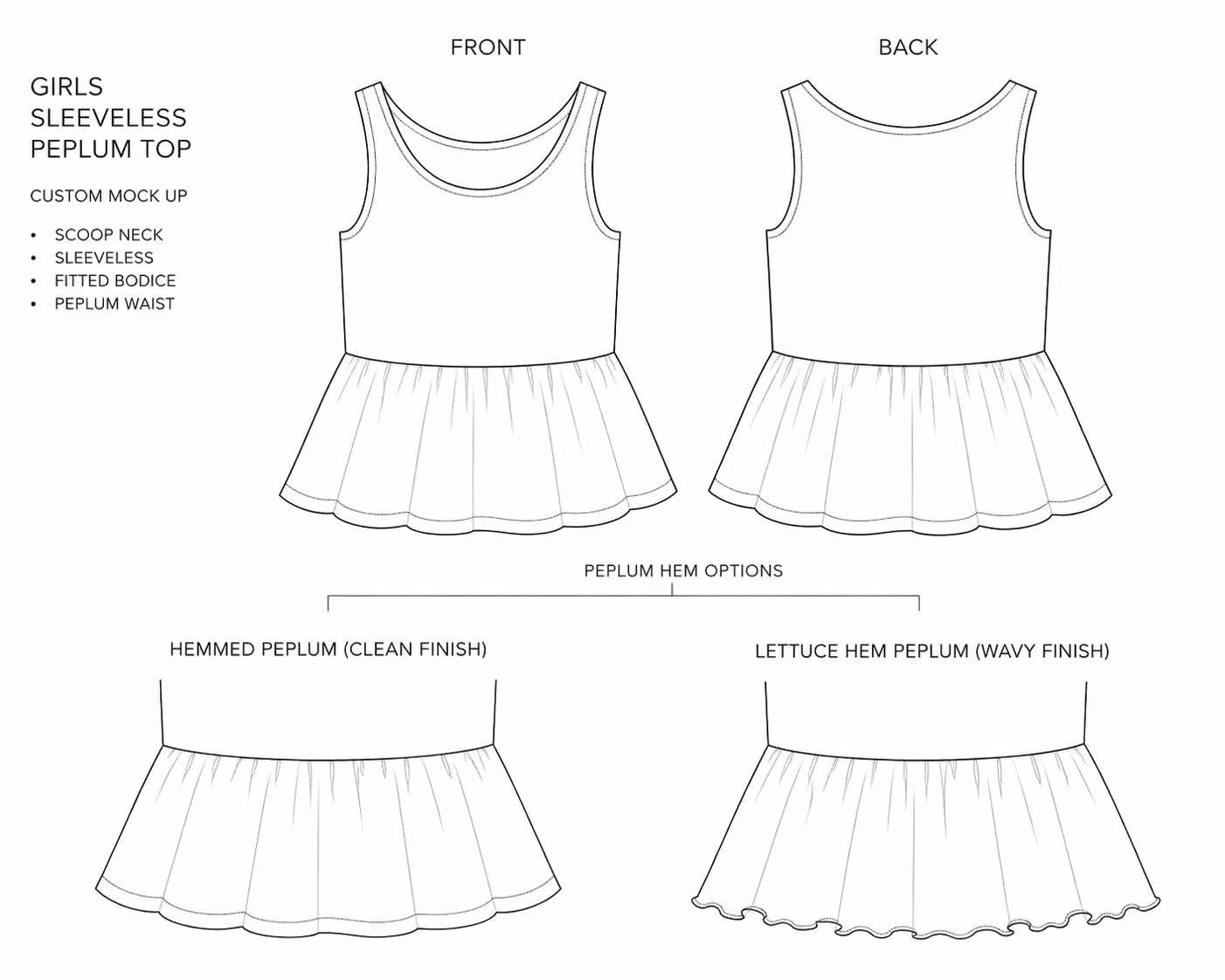Custom Back to School Peplum Top