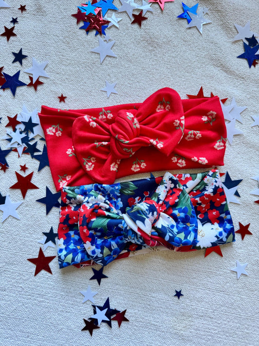 Floral Brynnbow, Floral Tied on Headband