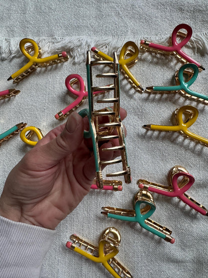 Pencil Metal Claw Clip, medium size