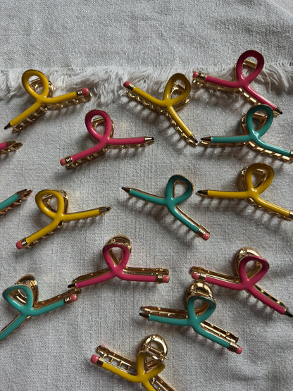 Pencil Metal Claw Clip, medium size