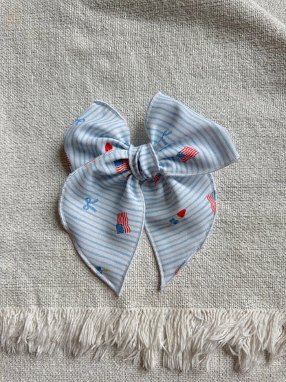 Bomb Pops fable Bow, Patriotic Bow, Brynnbands