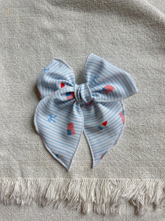 Bomb Pops fable Bow, Patriotic Bow, Brynnbands