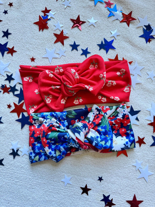 Floral Brynnbow, Floral Tied on Headband