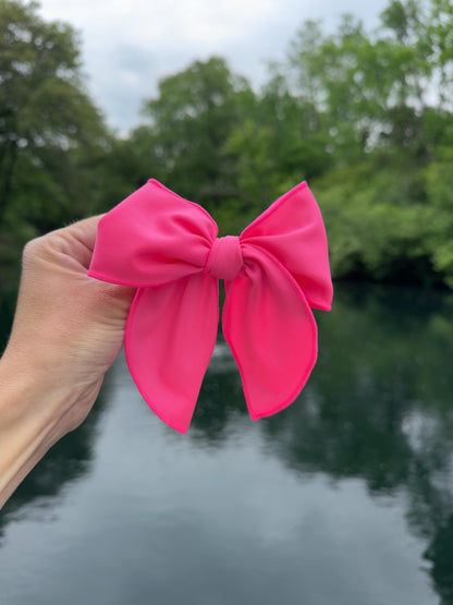 Pink Swimsuit Bow, Pool Bow, Brynnbands