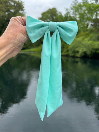 Teal Swimsuit Bow, Pool Bow, Brynnbands