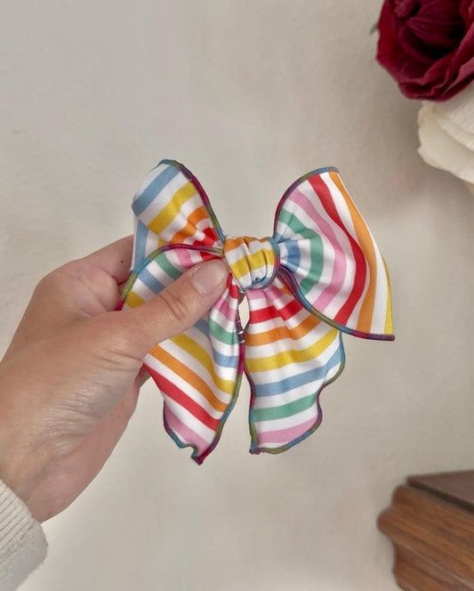 Rainbow Swimsuit Bow, Pool Bow, Brynnbands