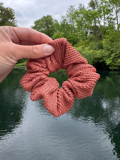 Apricot Crinkle SWIM Scrunchie, Pool Scrunchie
