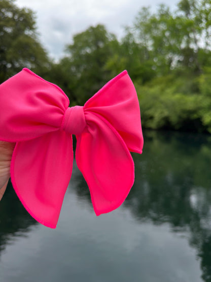 Pink Swimsuit Bow, Pool Bow, Brynnbands