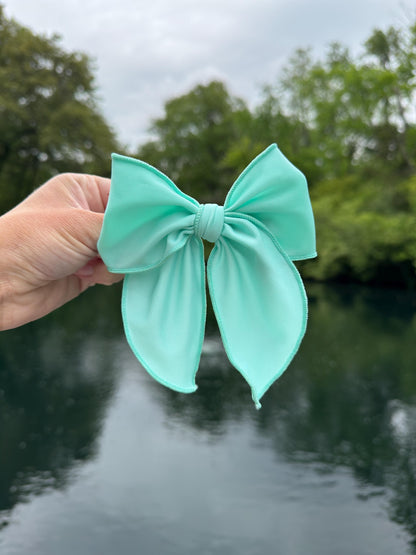 Teal Swimsuit Bow, Pool Bow, Brynnbands